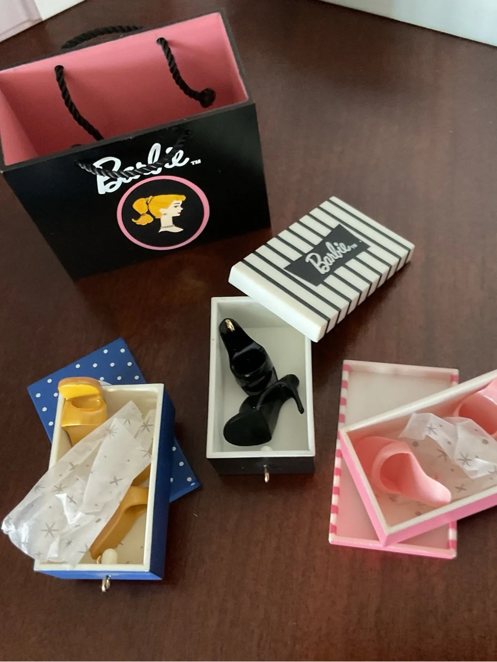 Hallmark Barbie Keepsake Ornaments diorama pieces shoes dolls cases